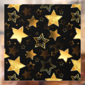 Autocollant Pour Fenêtre Motif sans couture avec étoiles d'or (Feuille 2)