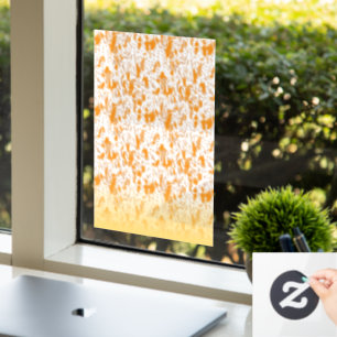 Autocollant Pour Fenêtre Motif textile avec orange et gol vibrants