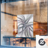 Autocollant Pour Fenêtre Motions Filigree Moderne Abstrait pivotant Fractal (Fenêtre de café)