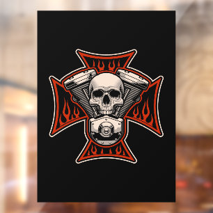 Autocollant Pour Fenêtre Motocyclette de motocyclette Cross Skull
