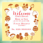 Autocollant Pour Fenêtre Moutarde marron champignon (Feuille 3)