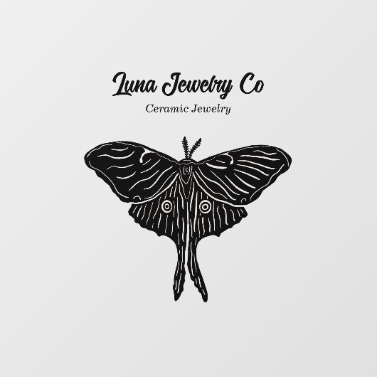 Autocollant Pour Fenêtre Mystique Luna Moth Business (Feuille)
