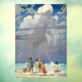 Autocollant Pour Fenêtre N.C. Wyeth The Giant 1923 Vintage Illustration (Feuille 3)