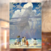 Autocollant Pour Fenêtre N.C. Wyeth The Giant 1923 Vintage Illustration (Feuille 2)