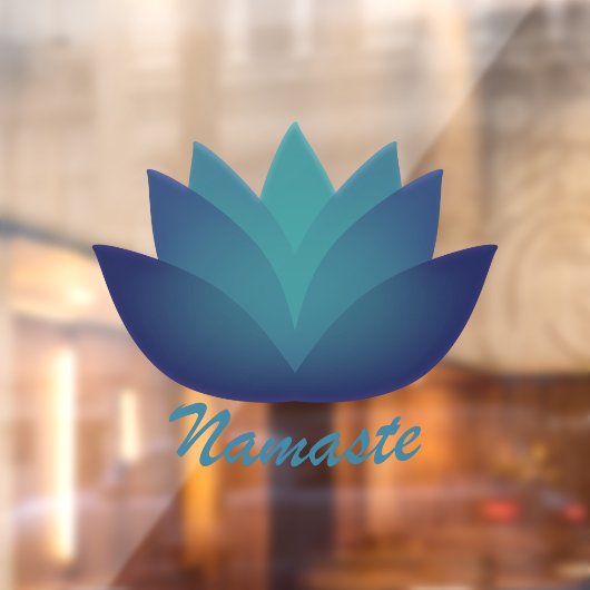 Autocollant Pour Fenêtre Namaste Lotus Flower  (Feuille 2)