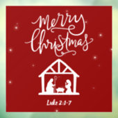Autocollant Pour Fenêtre Nativité de Noël Joyeux Noël (Feuille 3)