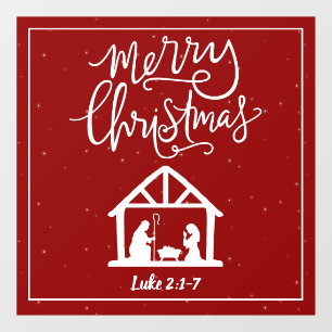 Autocollant Pour Fenêtre Nativité Décoration de fenêtre Joyeux Noël