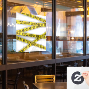 Autocollant Pour Fenêtre Ne pas rester à l'écart ne pas traverser la bande 