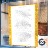 Autocollant Pour Fenêtre Neige dorée (Fenêtre de café)