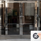 Autocollant Pour Fenêtre Neon Crâne neon ronde fenêtre serrer le bâton arri (Porte de bureau)