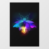 Autocollant Pour Fenêtre Neon Firefly sur noir (Feuille)