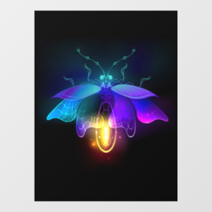 Autocollant Pour Fenêtre Neon Firefly sur noir