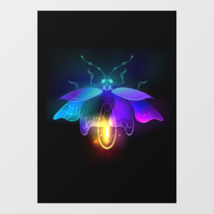 Autocollant Pour Fenêtre Neon Firefly sur noir