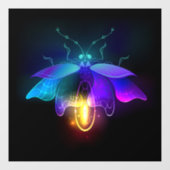Autocollant Pour Fenêtre Neon Firefly sur noir (Feuille)