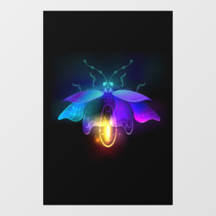 Autocollant Pour Fenêtre Neon Firefly sur noir