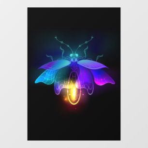 Autocollant Pour Fenêtre Neon Firefly sur noir