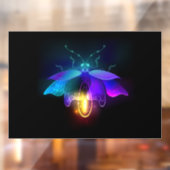 Autocollant Pour Fenêtre Neon Firefly sur noir (Feuille 2)