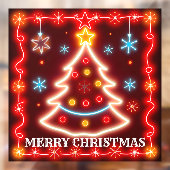 Autocollant Pour Fenêtre Neon Populaire Collection de Noël (Feuille 2)