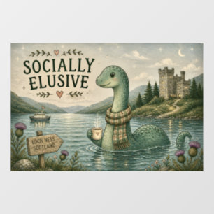 Autocollant Pour Fenêtre Nessie insaisissable socialement Cozy Cryptide Loc