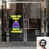 Autocollant Pour Fenêtre Nettoyeurs À Sec Laisser La Récupération Demain Fa (Porte de bureau)