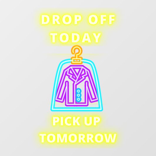 Autocollant Pour Fenêtre Nettoyeurs À Sec Laisser La Récupération Demain Fa (Feuille)