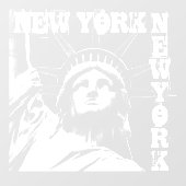 Autocollant Pour Fenêtre New York Decal Statue de la Liberté Cling de fenêt (Feuille)