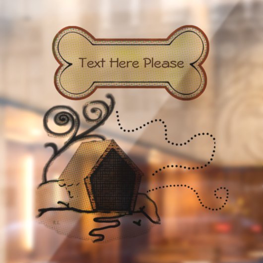 Autocollant Pour Fenêtre Niche pour chien (Feuille 2)