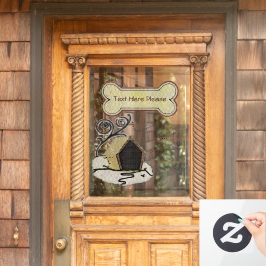 Autocollant Pour Fenêtre Niche pour chien (Porte d'accueil)