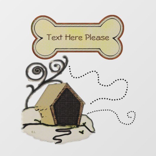 Autocollant Pour Fenêtre Niche pour chien (Feuille)