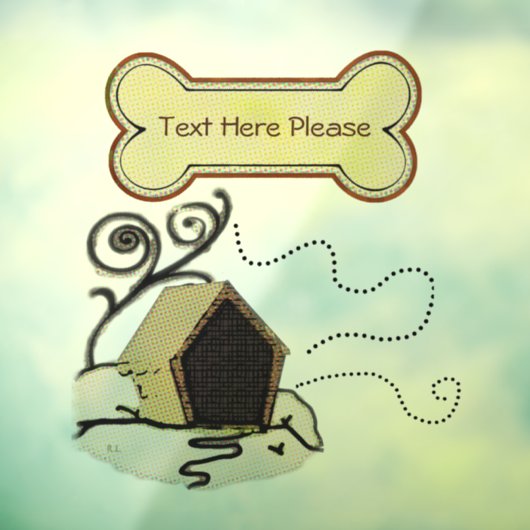 Autocollant Pour Fenêtre Niche pour chien (Feuille 3)