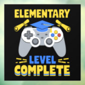 Autocollant Pour Fenêtre Niveau élémentaire Complet Jeu Gamer Graduation (Feuille 3)