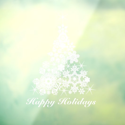 Autocollant Pour Fenêtre Noël arbre blanc (Feuille 3)