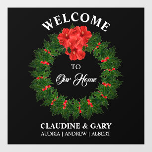 Autocollant Pour Fenêtre Noël Bienvenue Dans Nos Clous De Fenêtre Maison