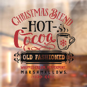 Autocollant Pour Fenêtre Noël Coca chaud vieux mode (Feuille 2)