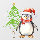 Autocollant Pour Fenêtre Noël des pingouins (Feuille)