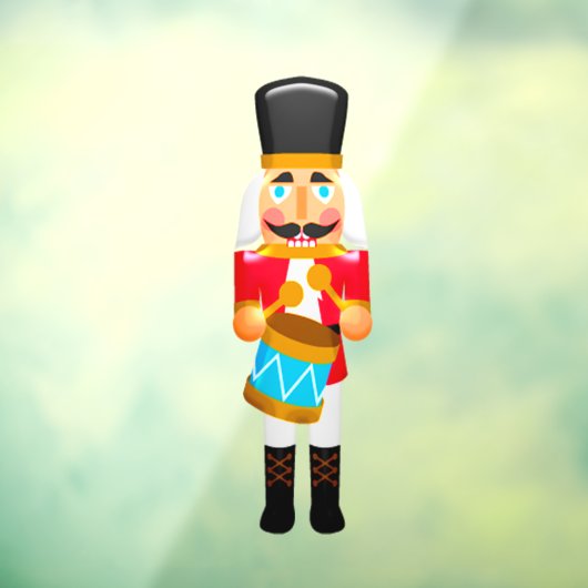 Autocollant Pour Fenêtre Noel Drummer Boy Nutcracker Fenêtre Clouer (Feuille 3)