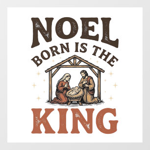 Autocollant Pour Fenêtre Noel est né, le roi vintage noël de la nativité