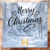 Autocollant Pour Fenêtre Noël hiver merveilleuse logo de l'entreprise (Feuille 2)