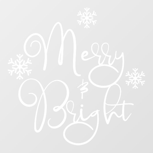 Autocollant Pour Fenêtre Noël Joyeux & Bright Snowflake Shop (Feuille)