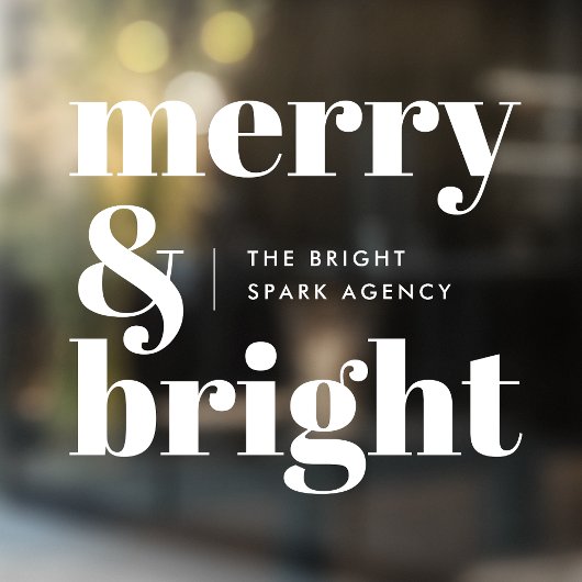 Autocollant Pour Fenêtre Noël | Merry et Bright White