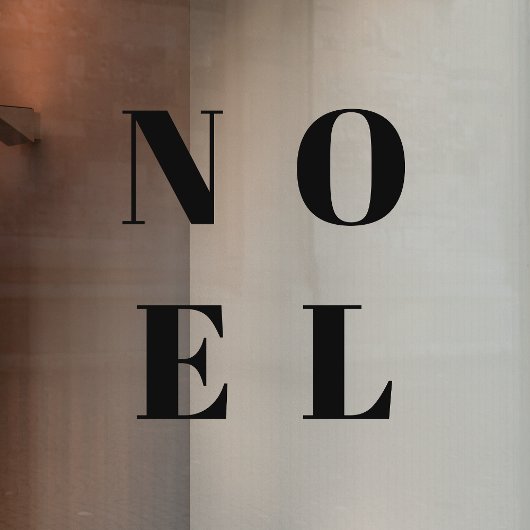 Autocollant Pour Fenêtre Noel | Noir moderne tendance Noël élégant