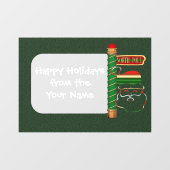 Autocollant Pour Fenêtre Noël Père Noël Face Holiday Personnalisé (Feuille)