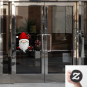 Autocollant Pour Fenêtre Noël Père Noël Gnome Temps le plus merveilleux (Porte de bureau)