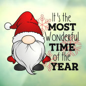 Autocollant Pour Fenêtre Noël Père Noël Gnome Temps le plus merveilleux (Feuille 3)