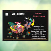 Autocollant Pour Fenêtre Noël Père Noël Heures d'affaires Personnaliser (Feuille 3)