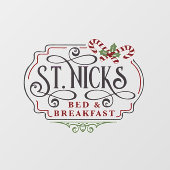 Autocollant Pour Fenêtre Noël Saint Nick's Chambres d'hôte (Feuille)