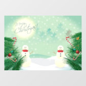 Autocollant Pour Fenêtre Noël Snowmen (Feuille)