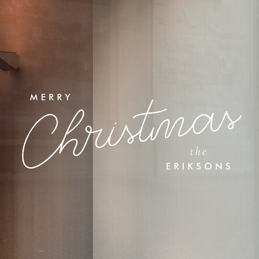 Autocollant Pour Fenêtre Noël tendance moderne | Élégant manuscrit