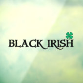 Autocollant Pour Fenêtre Noir irlandais avec trèfle serrure avant (Feuille 3)