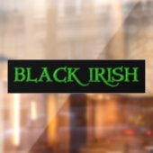 Autocollant Pour Fenêtre Noir irlandais grand vert noir fenêtre serrure (Feuille 2)